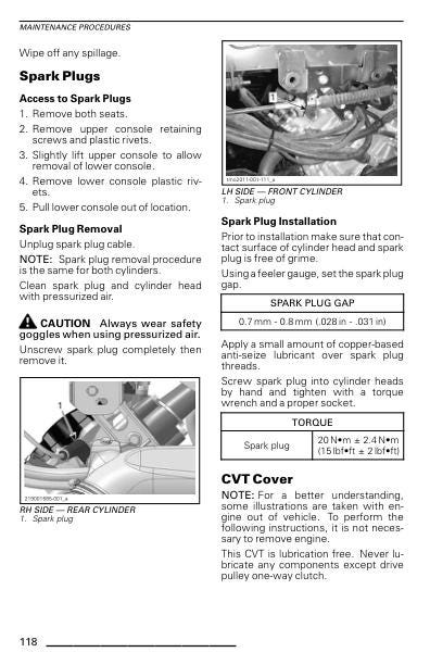 Can Am Commander 800R 1000 DPS XT Service Manual sample page from the repair manual