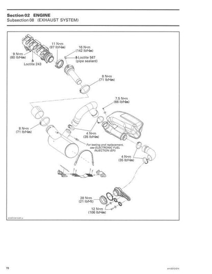 Sea-Doo GTS GTI GTR RXP RXT GTX Wake Service Manual sample page from service manual