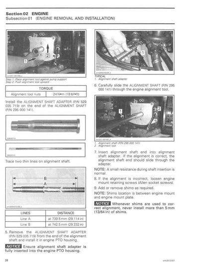 Sea-Doo GTS GTI GTR RXP RXT GTX Wake Service Manual table of contents