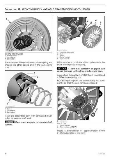 Can Am Renegade 1000R XXC XMR Service Manual sample page from the repair manual