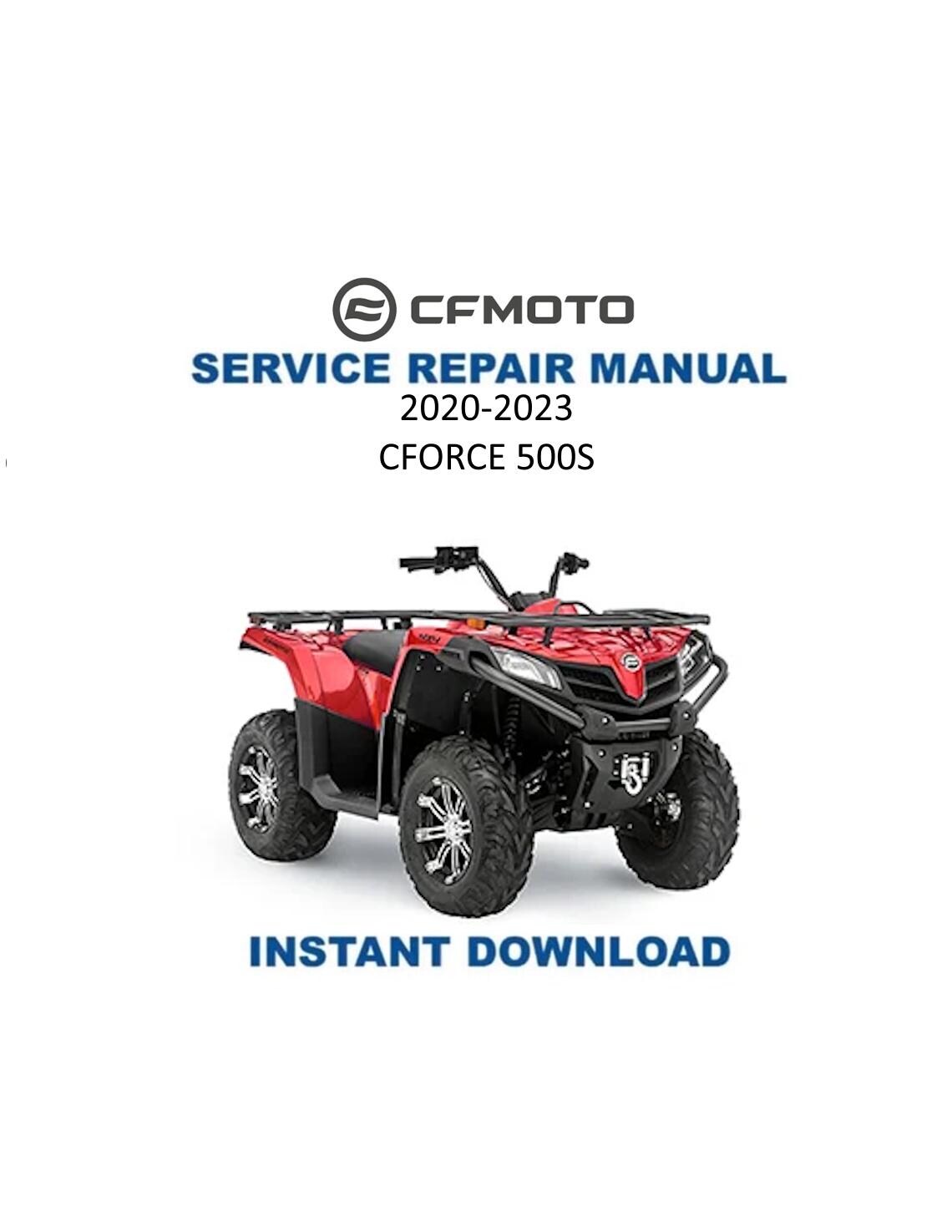 CFMOTO CFORCE 500S Service Repair Manual 2020-2023 - Service Manual PDF Instant Download