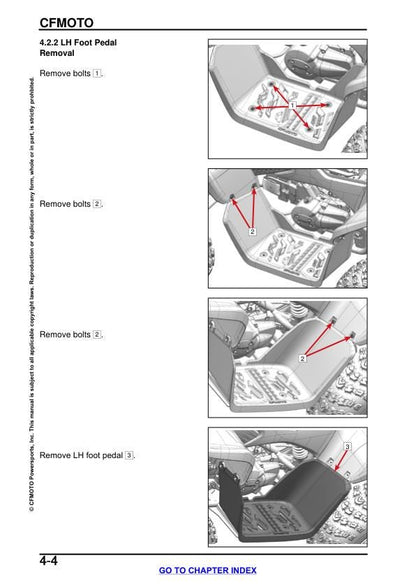 CFMOTO CFORCE 110 Service Repair Manual sample page from service manual