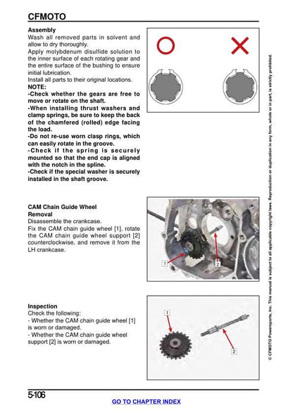 CFMOTO CFORCE 110 Service Repair Manual sample page from the repair manual