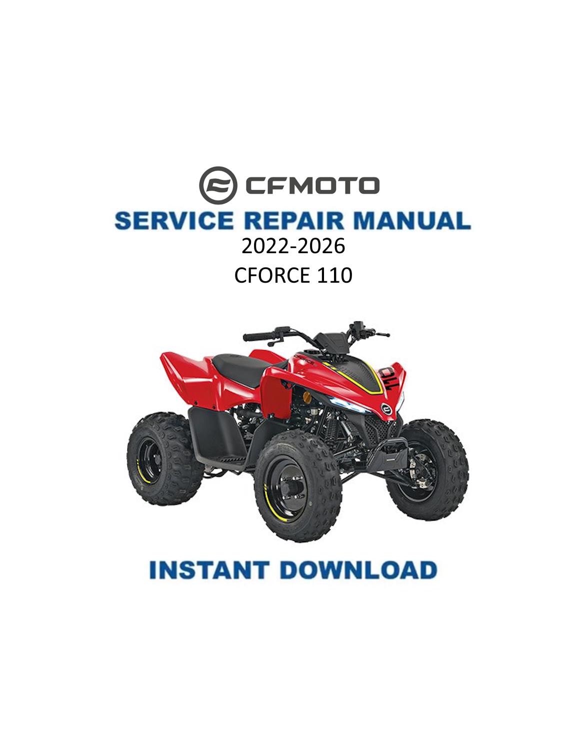 CFMOTO CFORCE 110 Service Repair Manual 2022-2026 - Service Manual PDF Instant Download