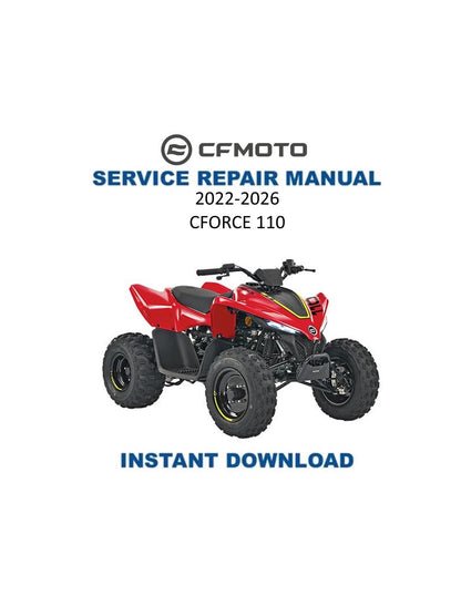 CFMOTO CFORCE 110 Service Repair Manual 2022-2026 - Service Manual PDF Instant Download