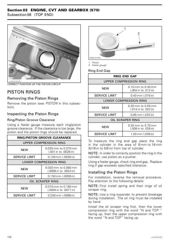 Can Am Can-Am Outlander L 570 / Max Service Manual sample page with technical illustrations