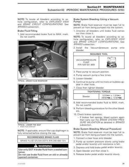 Can Am Can-Am Outlander L 570 / Max Service Manual sample page from service manual