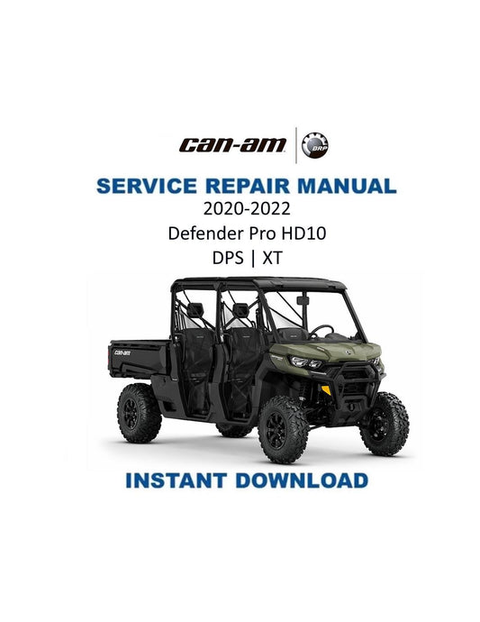 Can Am Defender Pro DPS XT HD10 Service Manual 2020-2022 - Service Manual PDF Instant Download