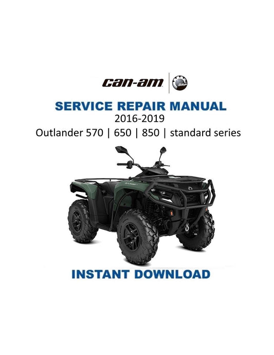 Can Am Outlander 570, 650 & 850 Service Manual 2016-2019 - Service Manual PDF Instant Download