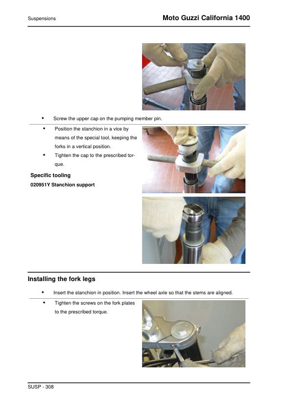 Moto Guzzi California 1400 Motorcycle Service Manual sample page from the repair manual