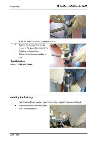 Moto Guzzi California 1400 Motorcycle Service Manual sample page from the repair manual