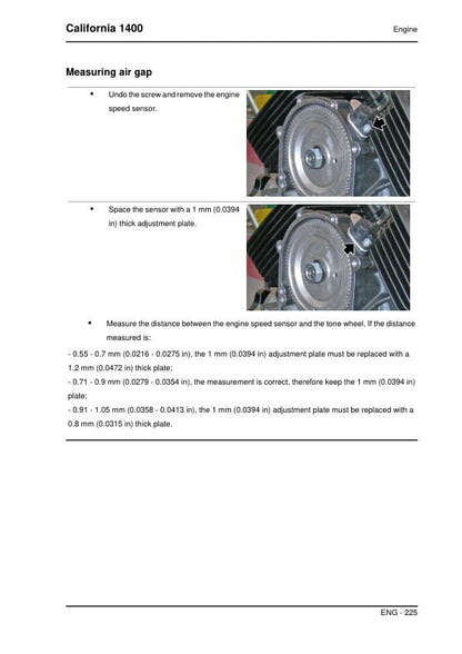Moto Guzzi California 1400 Motorcycle Service Manual sample page from the repair manual