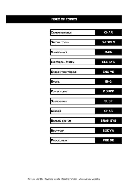 Moto Guzzi Stelvio 1200 NTX Motorcycle Service Manual table of contents