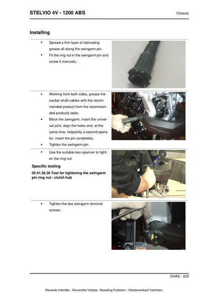 Moto Guzzi Stelvio 1200 4v ABS Motorcycle Service Manual | 2008-2010 - sample page 8