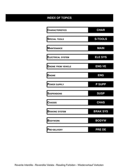 Moto Guzzi Norge 1200 GT 8v Motorcycle Service Manual table of contents