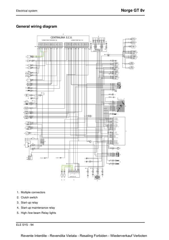 Moto Guzzi Norge 1200 GT 8v Motorcycle Service Manual sample page from service manual