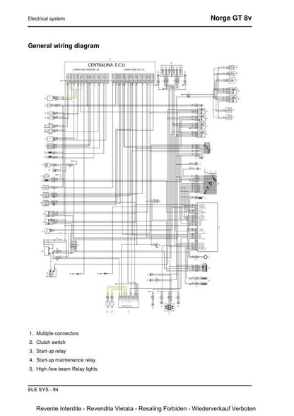 Moto Guzzi Norge 1200 GT 8v Motorcycle Service Manual sample page from service manual
