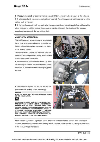 Moto Guzzi Norge 1200 GT 8v Motorcycle Service Manual sample page from the repair manual