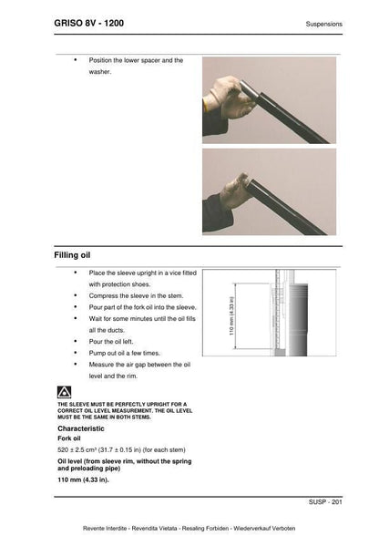 Moto Guzzi Griso 1200 8v Motorcycle Service Manual sample page from the repair manual