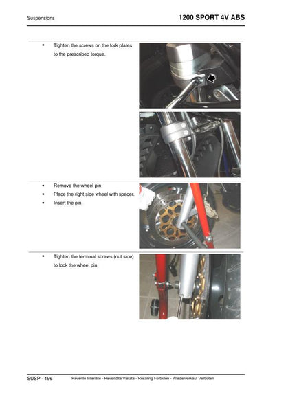 Moto Guzzi 1200 Sport 4V ABS Motorcycle Service Manual sample page from the repair manual