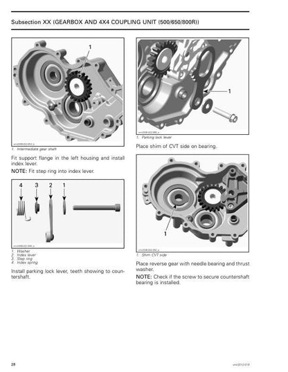Can Am Outlander & Renegade Service Manual sample page from the repair manual