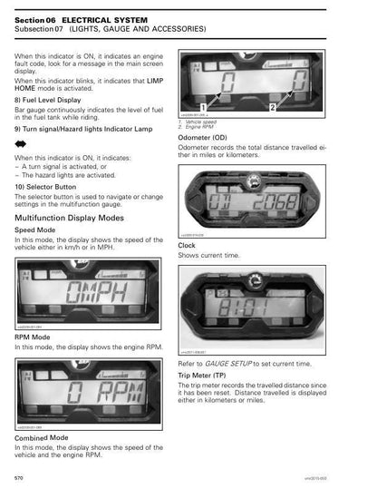 Can Am Outlander L Max 450 500 EFI Service Manual sample page from the repair manual