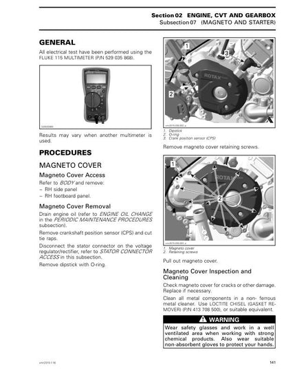 Can Am Outlander 650 1000 6x6 XT DPS Service Manual sample page with diagrams and specifications