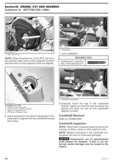 Can Am Outlander 650 1000 6x6 XT DPS Service Manual sample page showing repair procedures