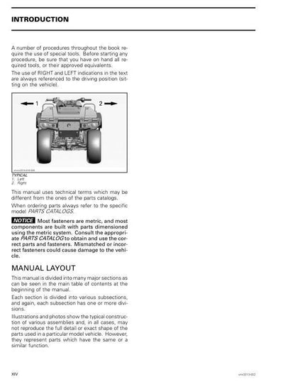 Can Am Outlander 650 1000 6x6 XT DPS Service Manual table of contents
