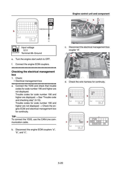 Yamaha F375A F425A XF325 XF425 Outboard Service Manual sample page from service manual