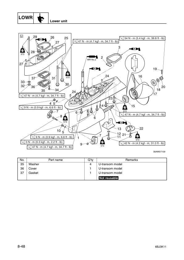 Yamaha F300A F350A FL300A FL350A Service Manual sample page from the repair manual