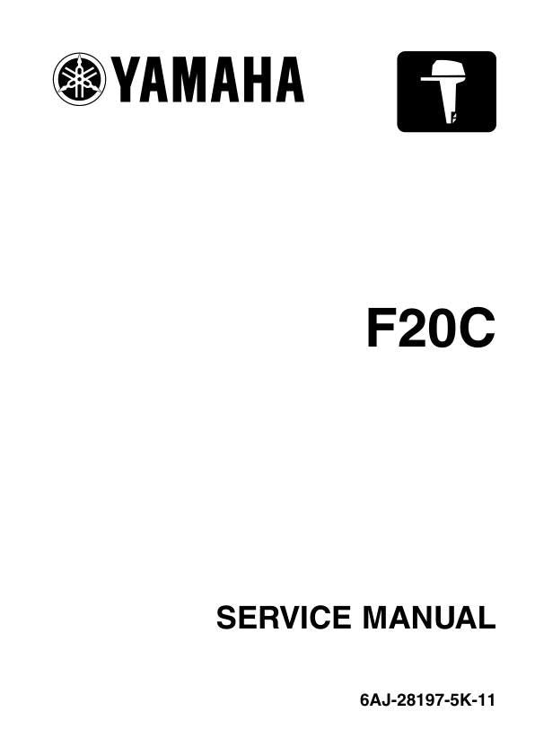Yamaha F20C Outboard Service Manual 2007-2010 - Service Manual PDF Instant Download