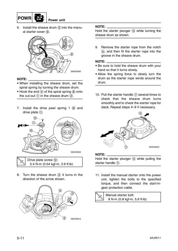 Yamaha F20C Outboard Service Manual sample page from service manual