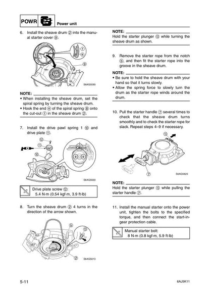 Yamaha F20C Outboard Service Manual sample page from service manual