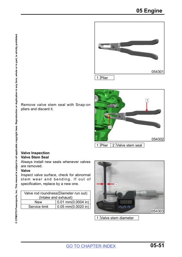 CFMOTO UFORCE U10 1000 1000XL Service Repair Manual sample page with diagrams and specifications