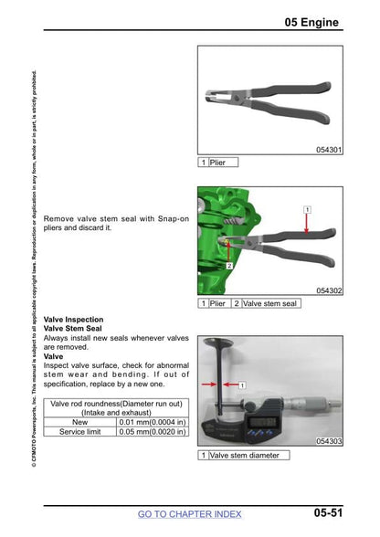 CFMOTO UFORCE U10 1000 1000XL Service Repair Manual sample page with diagrams and specifications