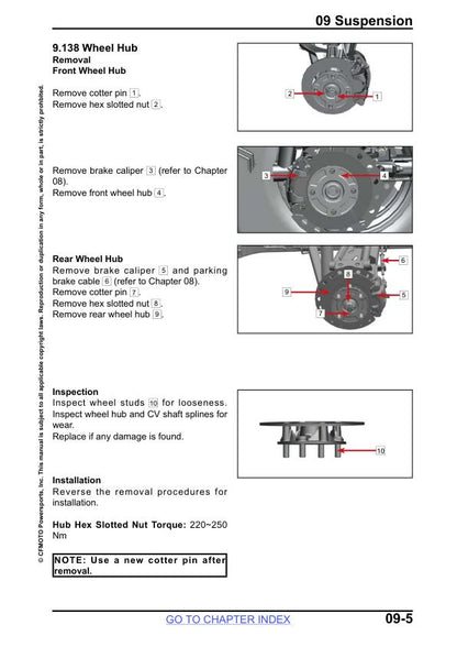 CFMOTO UFORCE U10 1000 1000XL Service Repair Manual sample page from the repair manual