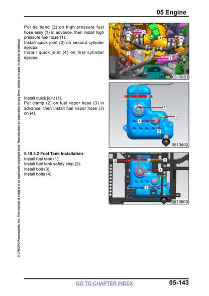 CFMOTO UFORCE 1000 Service Repair Manual sample page showing schematics and diagrams