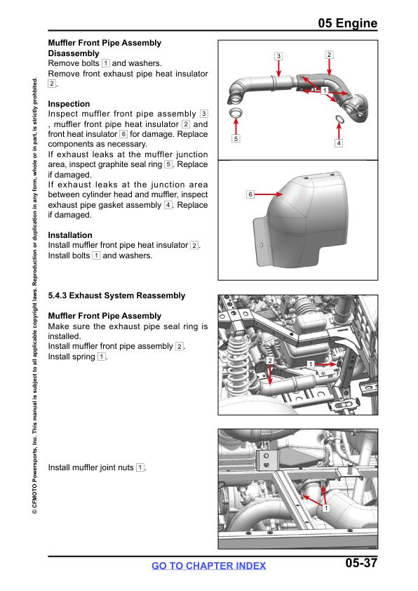 CFMOTO UFORCE U10 1000XL Alpine Service Repair Manual sample page from service manual