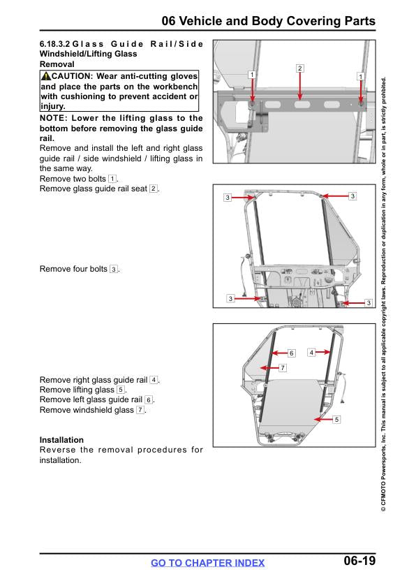 CFMOTO UFORCE U10 1000XL Alpine Service Repair Manual sample page from the repair manual