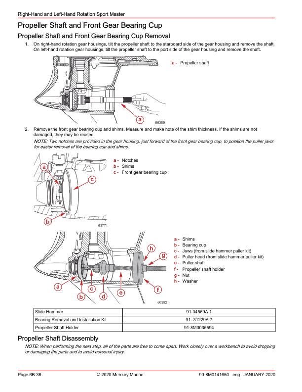Mercury Racing 450R Supercharged Outboard Service Manual sample page from the repair manual
