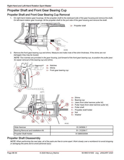 Mercury Racing 450R Supercharged Outboard Service Manual sample page from the repair manual