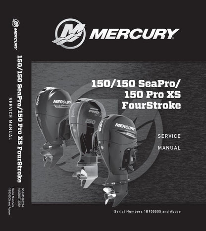 Mercury 150 SeaPro Pro XS FourStroke Outboard Service Manual factory service manual title page