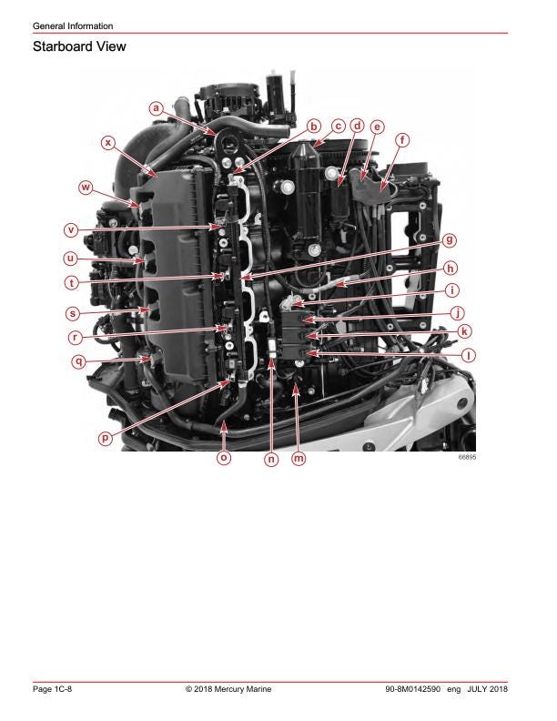 Mercury Verado 250 300 AMS SeaPro Outboard Service Manual sample page from service manual