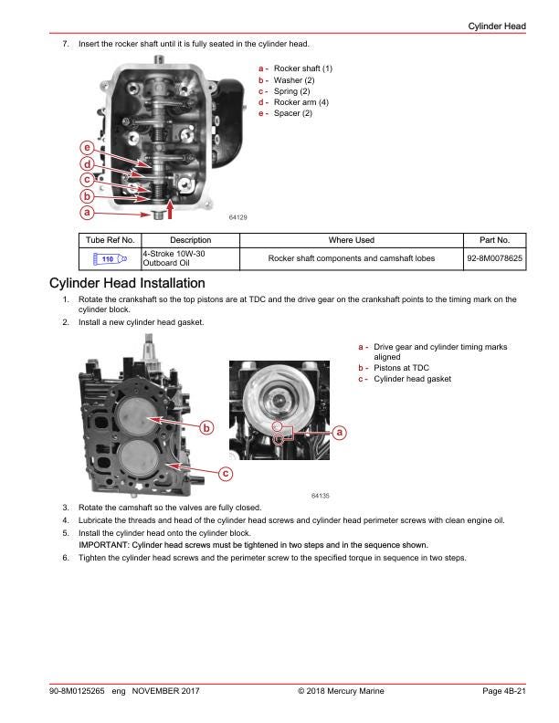 Mercury 15 20 EFI Outboard Service Manual sample page from the repair manual