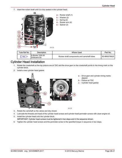 Mercury 15 20 EFI Outboard Service Manual sample page from the repair manual