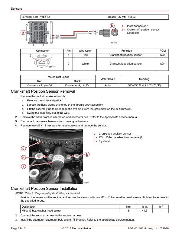 Mercury 175 200 225 250 300 SeaPro Pro XS Outboard DIAGNOSTIC Manual sample page from service manual