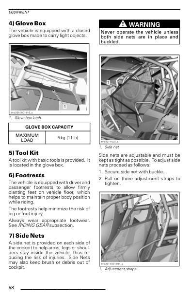 Can Am Maverick 1000r Service Manual sample page with technical illustrations