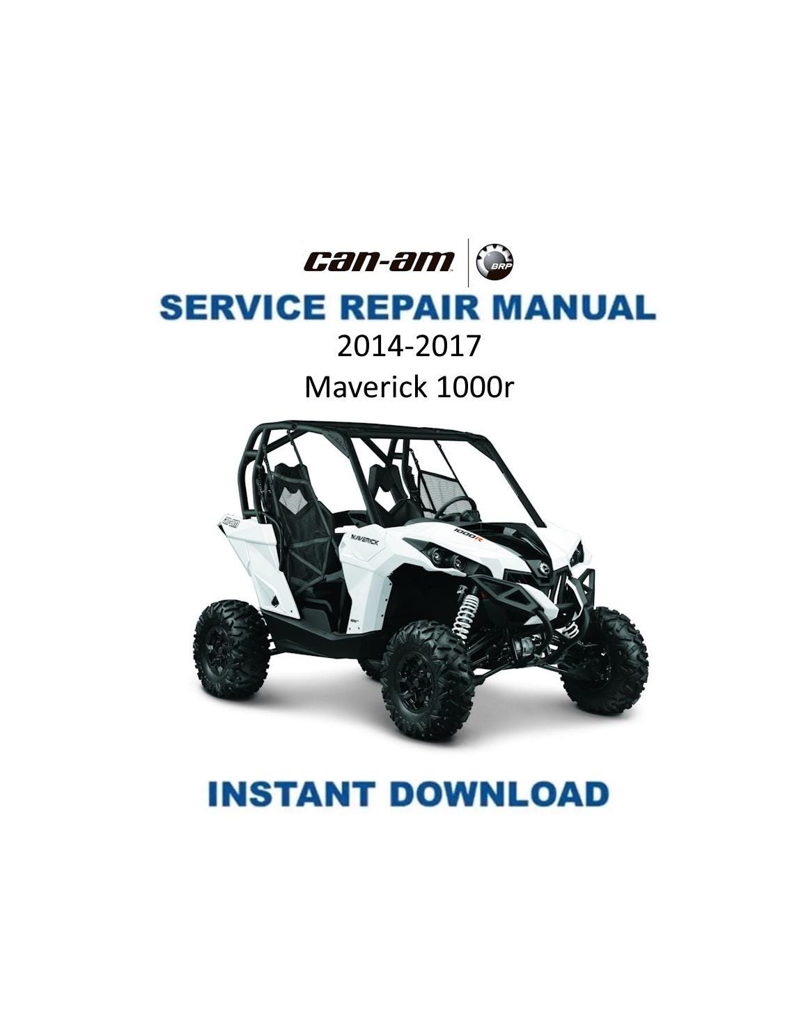 Can Am Maverick 1000r Service Manual 2014-2017 - Service Manual PDF Instant Download