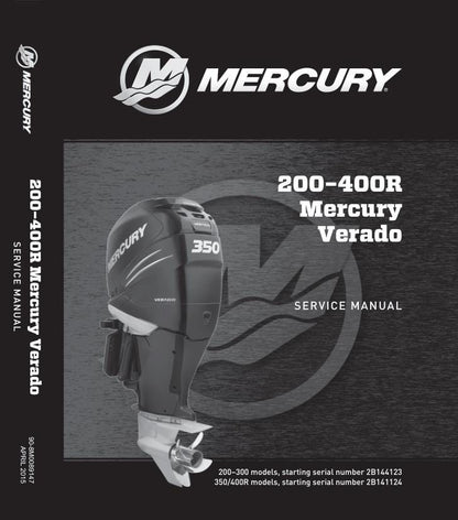Mercury Verado 200 300 350 400R Outboard Service Manual factory service manual title page